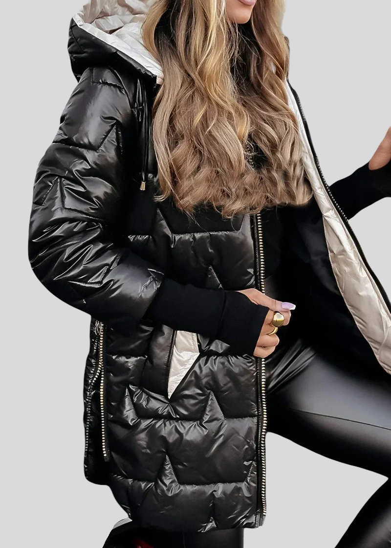 Kate - Elegantna Zimska Jakna S Kapuljačom